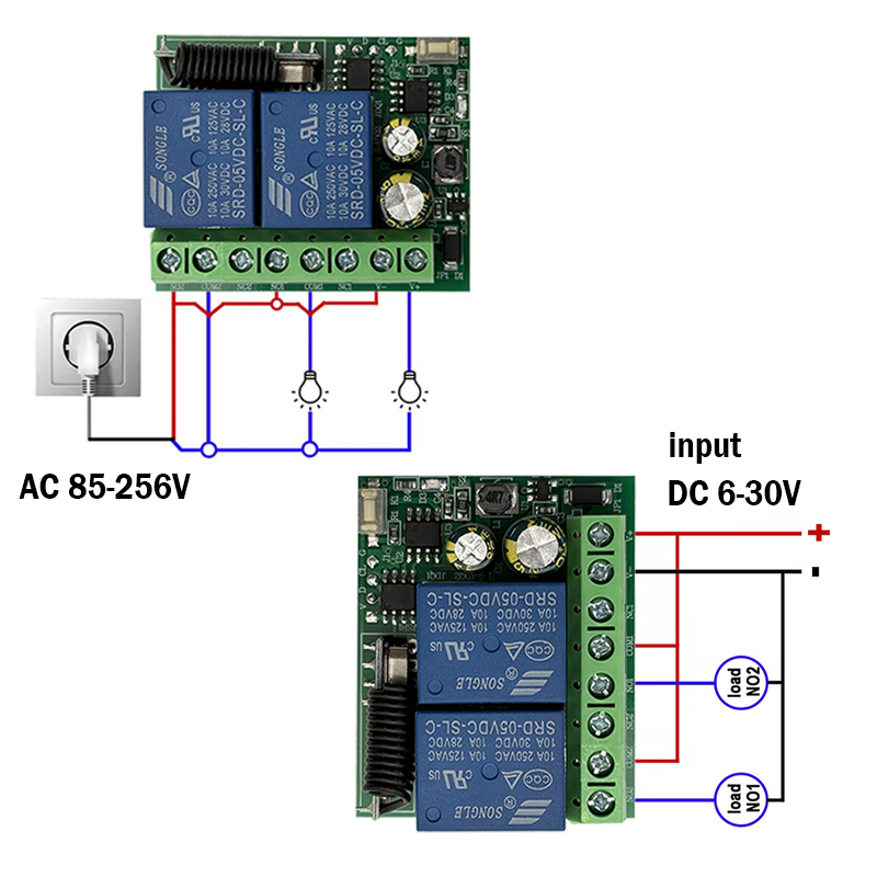 DC 9V 12V 24V AC 85-250V 2CH m - Motor Driver Module avaliação e preço