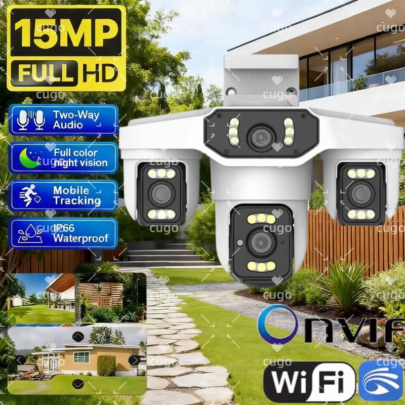 Câmera IP Wi-Fi 15MP 8K com Tr - Pan Tilt Bracket avaliação e preço