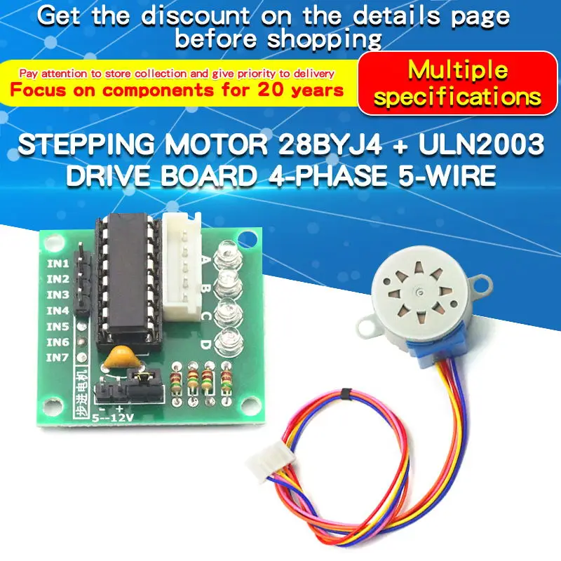 1 peça 28byj4 motor de passo u - Uln2003 Driver avaliação e preço