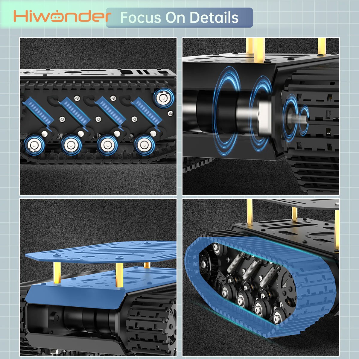 Chassi de Robô Tanque Hiwonder - Tracked Robot Chassis avaliação e preço